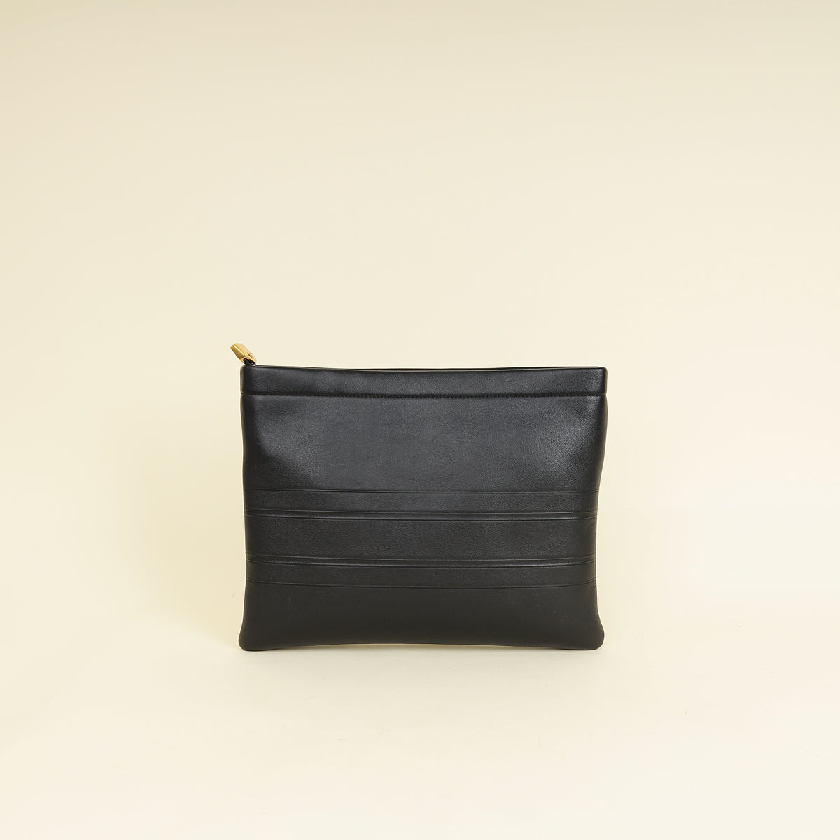 Christian Dior Black "DiorDouble" Zip Medium Pouch