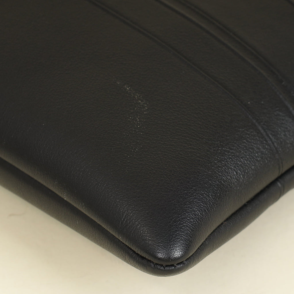 Christian Dior Black "DiorDouble" Zip Medium Pouch