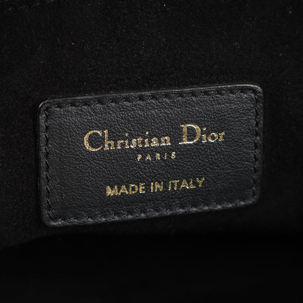 Christian Dior Black "DiorDouble" Zip Medium Pouch