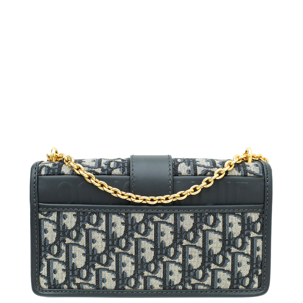 Christian Dior Blue Oblique 30 Montaigne East West Bag