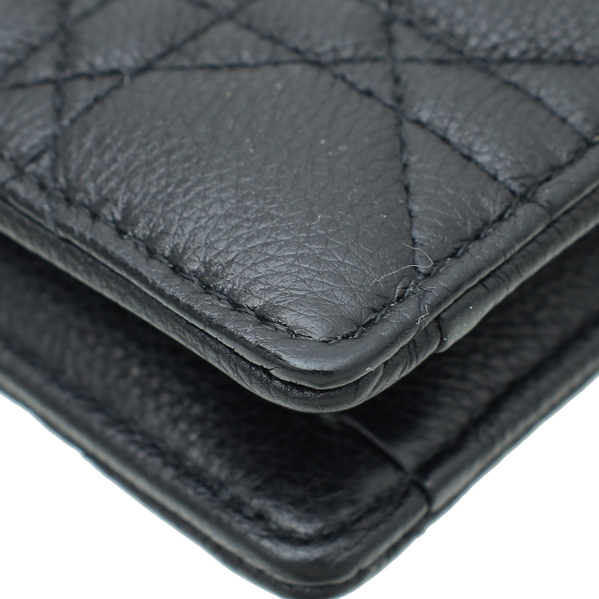 Christian Dior Black Caro Zipped Pouch With Chain