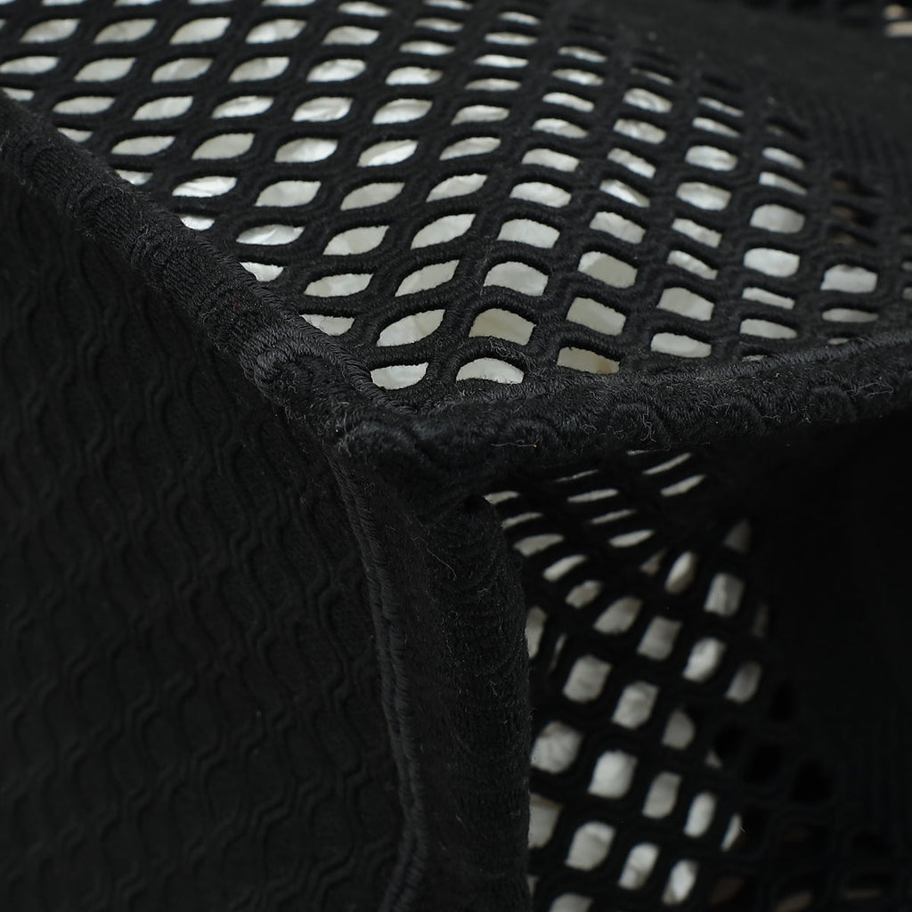 Christian Dior Black Mesh Embroidered Large Book Tote Large Bag