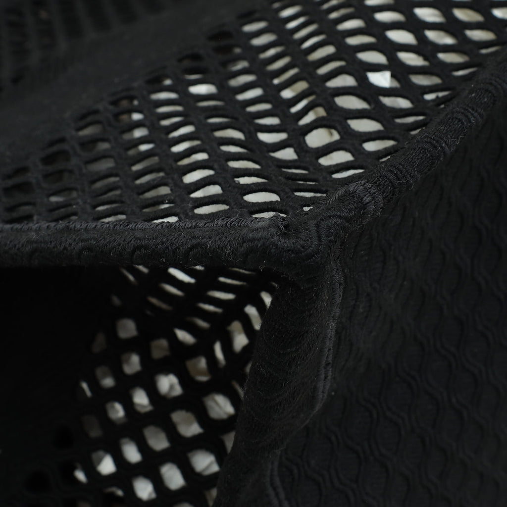 Christian Dior Black Mesh Embroidered Large Book Tote Large Bag