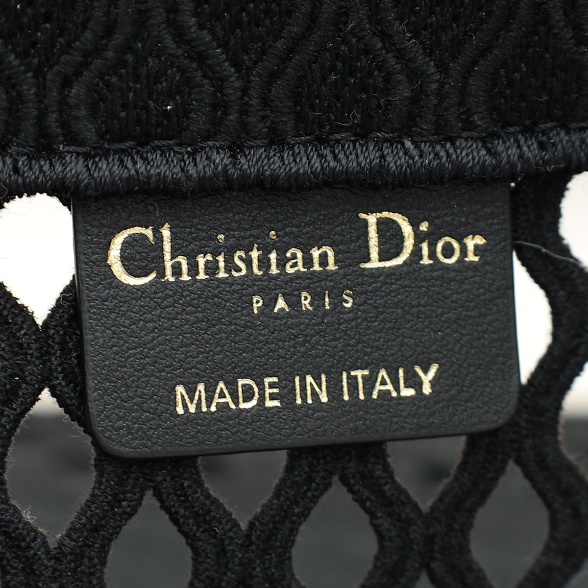Christian Dior Black Mesh Embroidered Large Book Tote Large Bag