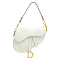 Christian Dior White Saddle Medium Bag