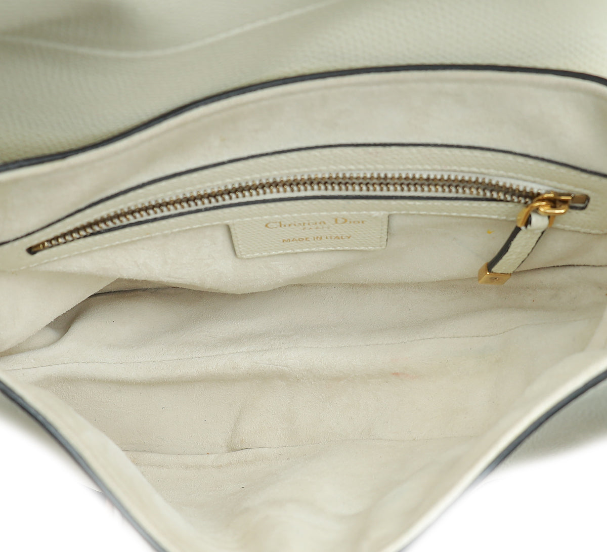 Christian Dior White Saddle Medium Bag