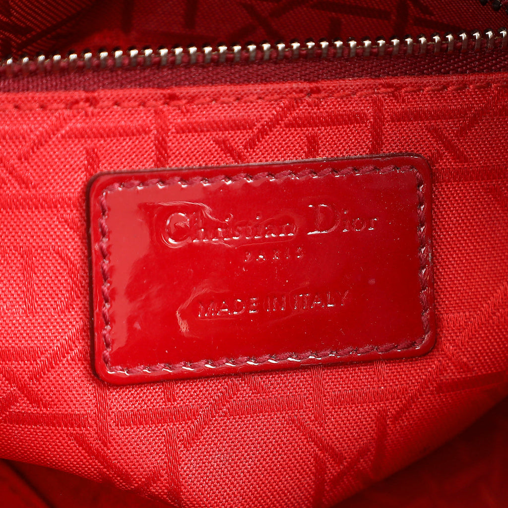 Christian Dior Cherry Red Lady Dior Mini Strap Bag