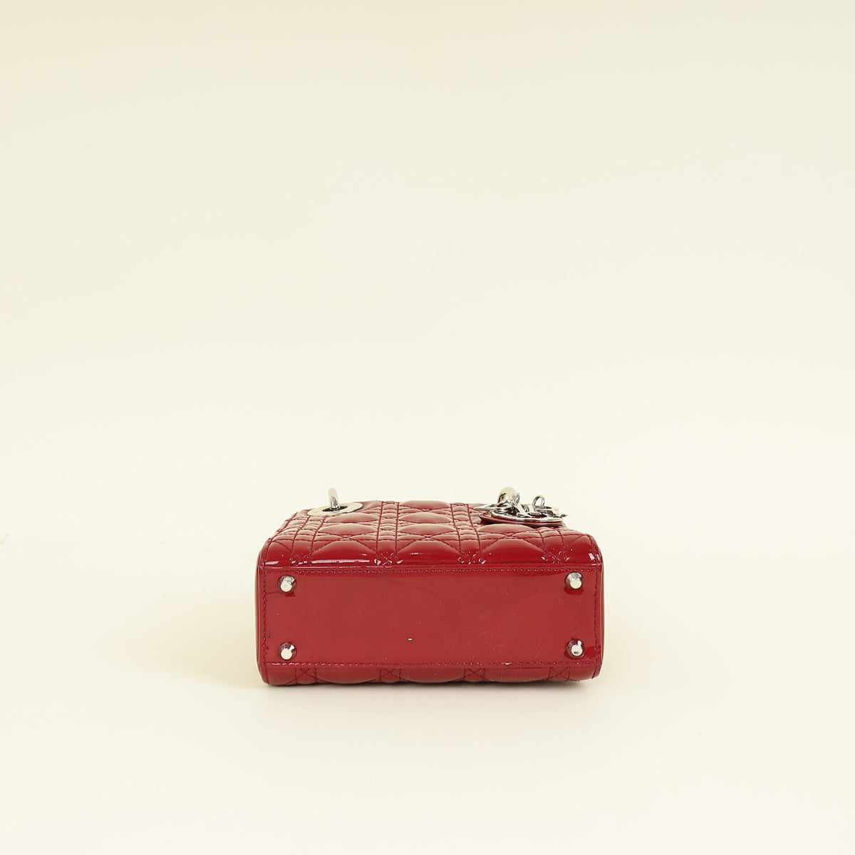 Christian Dior Cherry Red Lady Dior Mini Strap Bag