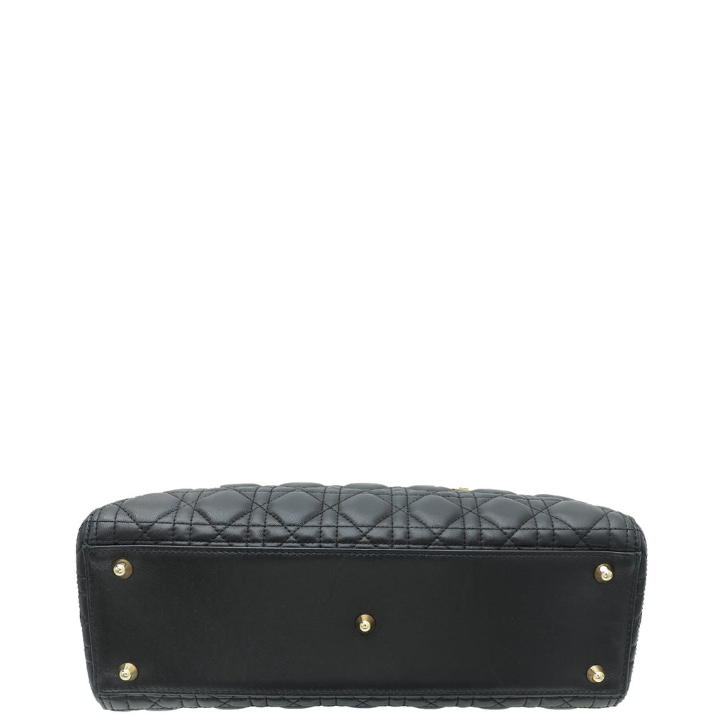 Christian Dior Black Lady Dior Large Bag
