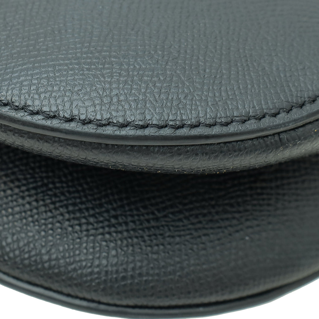Christian Dior Black Saddle Medium Bag W/ Strap