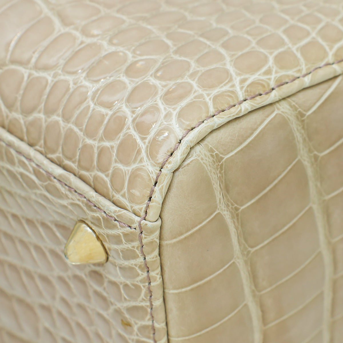 Christian Dior Beige Alligator Lady Dior Medium Bag