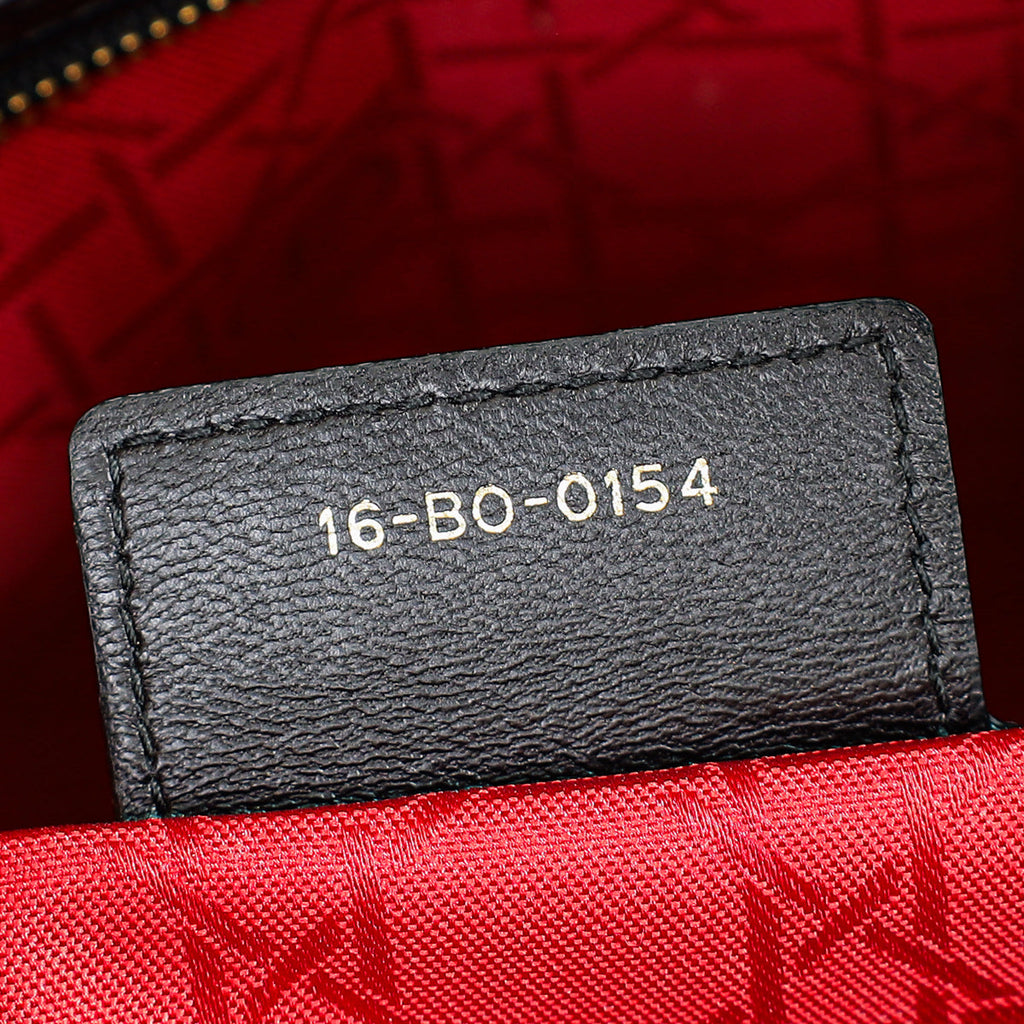 Christian Dior Black Lady Dior Large Bag