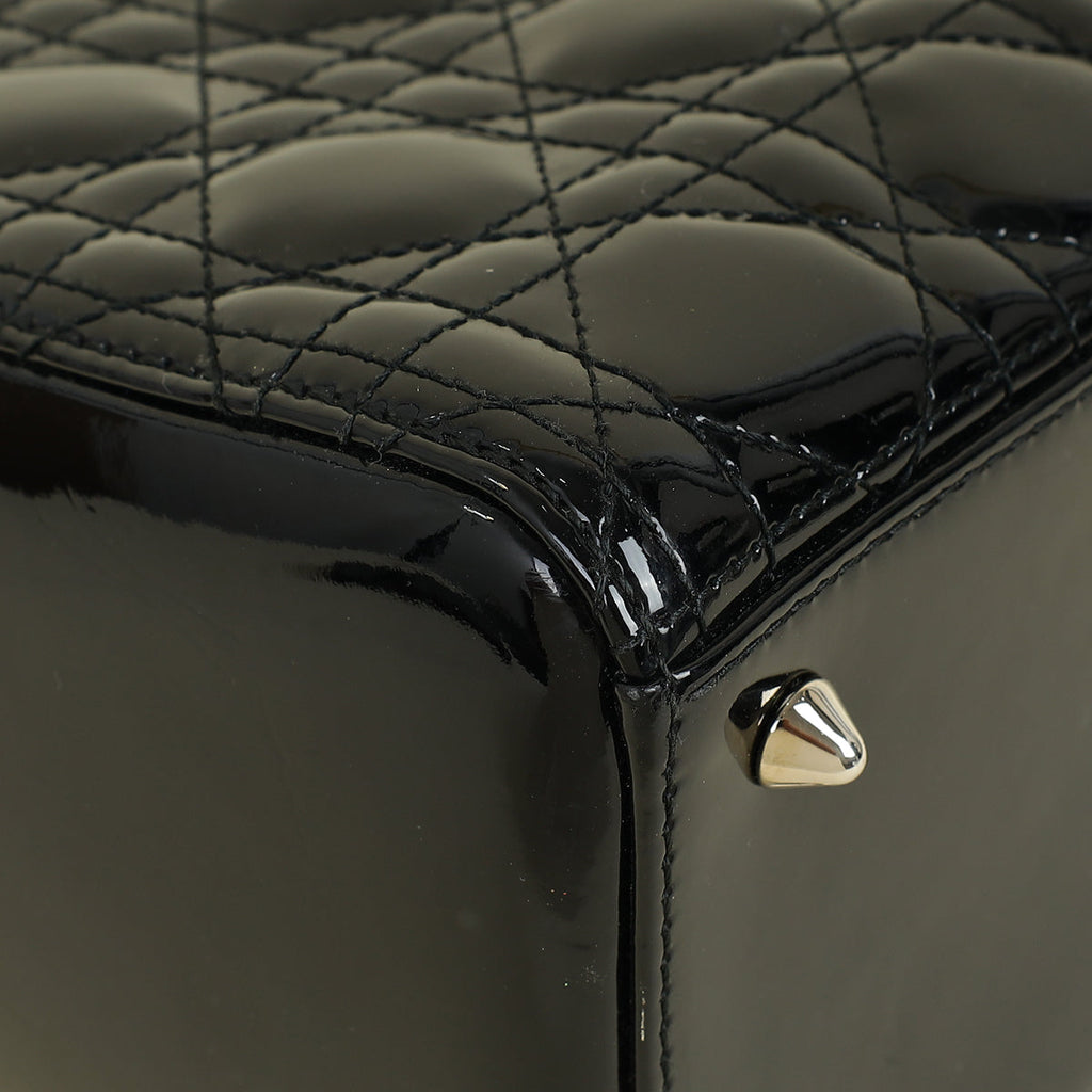 Christian Dior Black Lady Dior Medium Bag