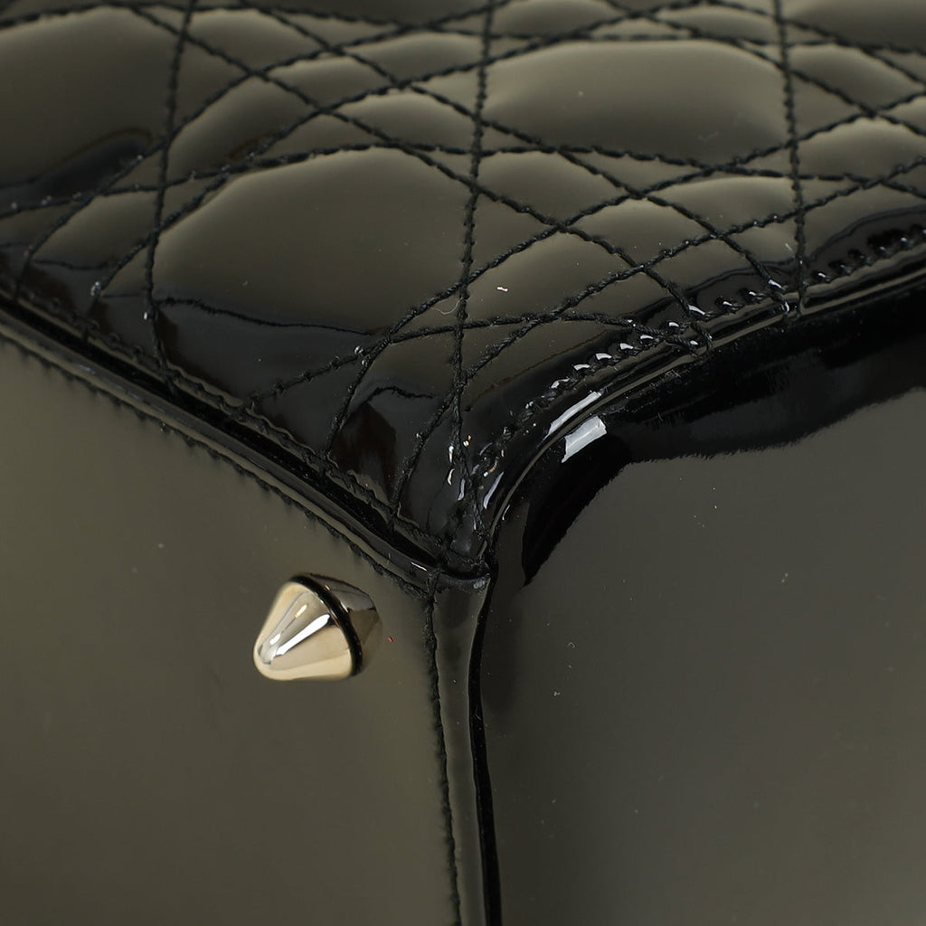 Christian Dior Black Lady Dior Medium Bag