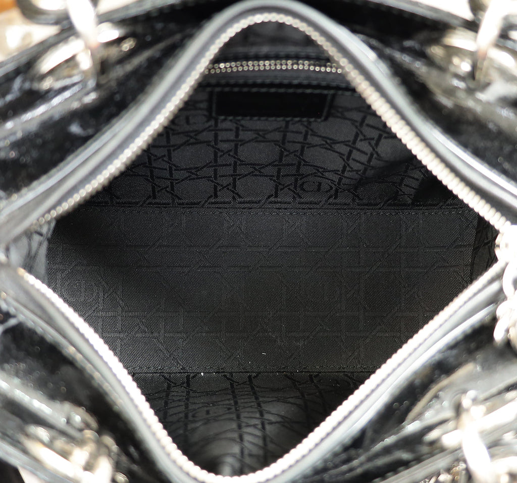 Christian Dior Black Lady Dior Medium Bag