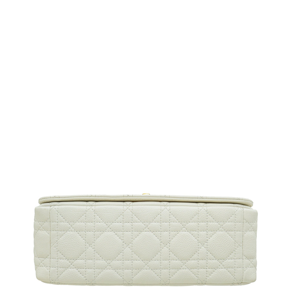 Christian Dior White Caro Medium Bag