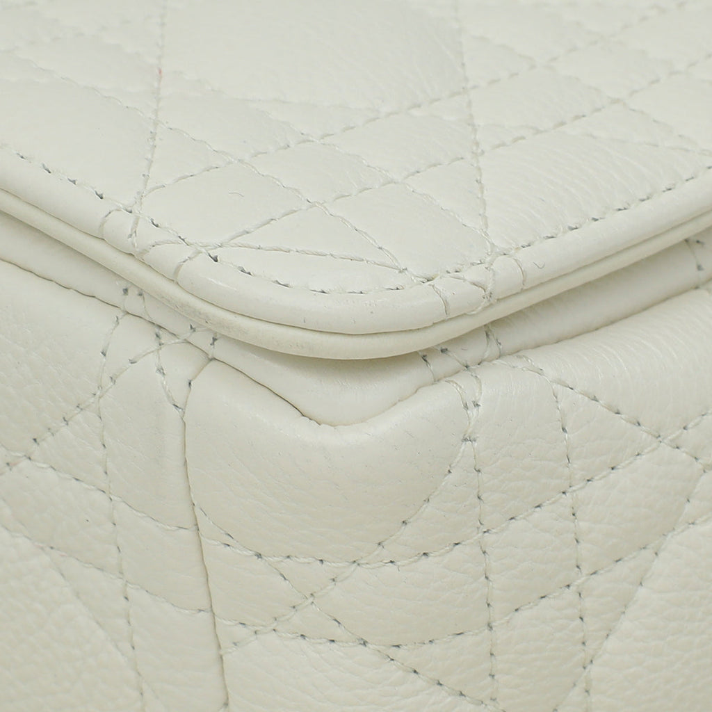 Christian Dior White Caro Medium Bag