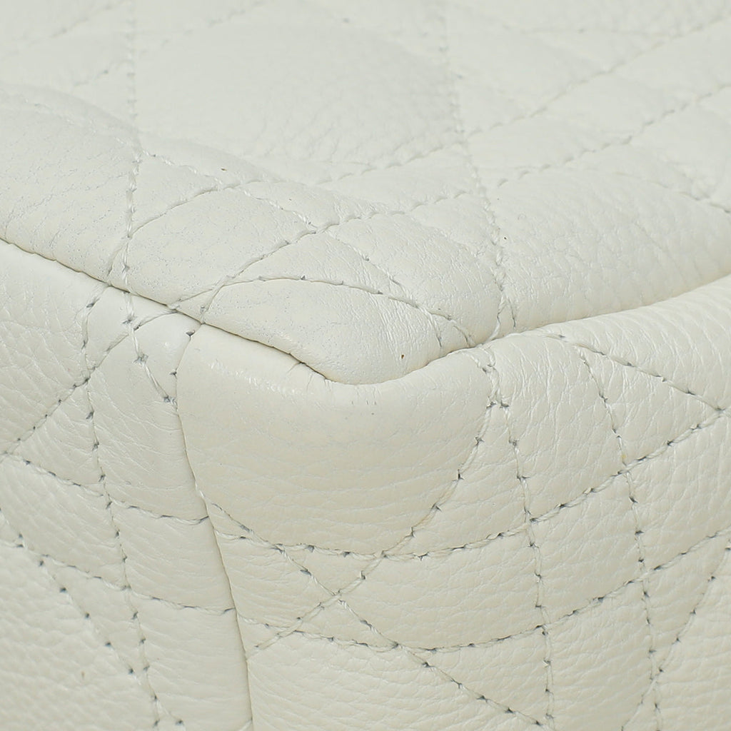 Christian Dior White Caro Medium Bag