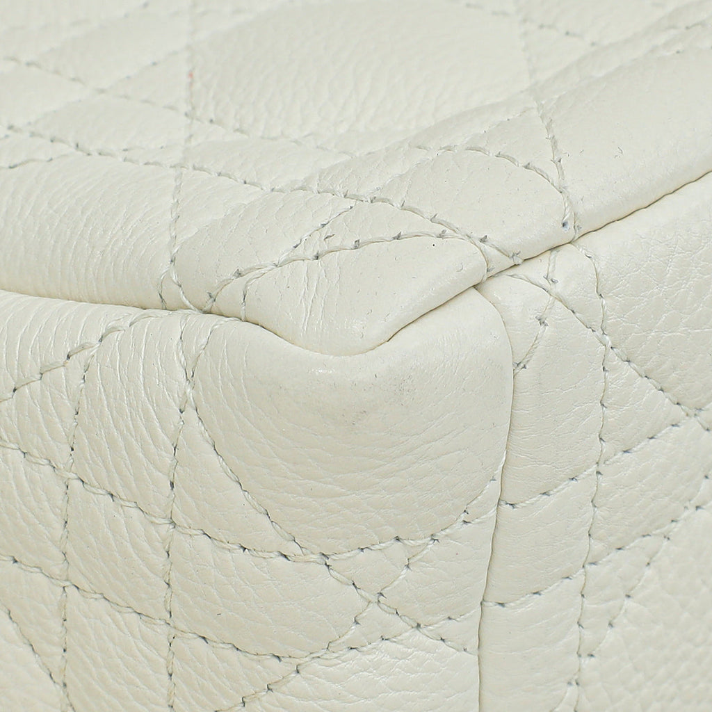 Christian Dior White Caro Medium Bag