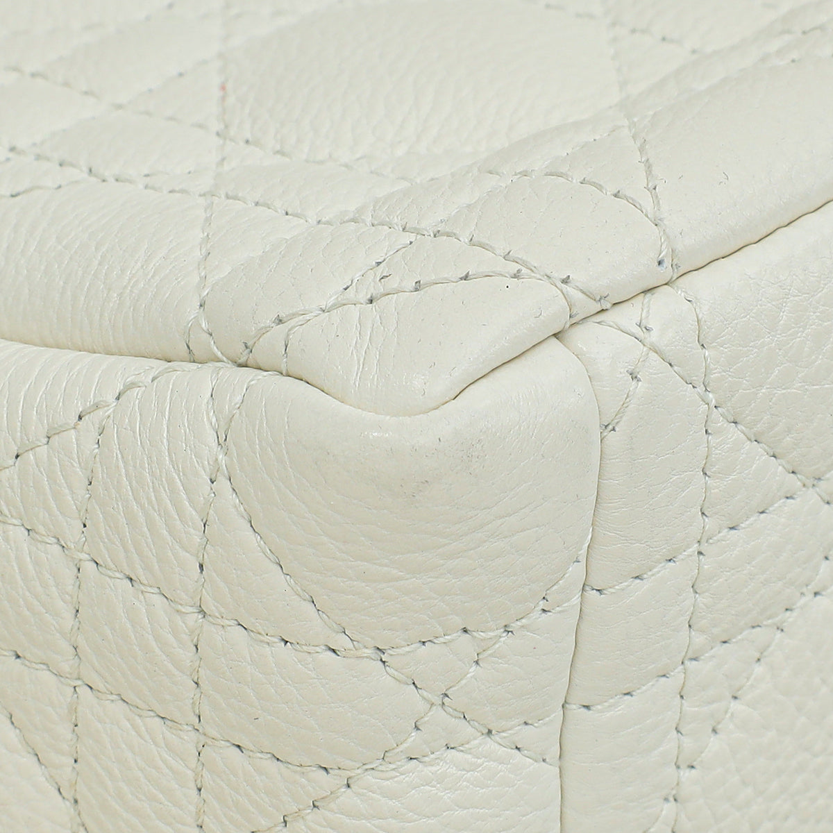Christian Dior White Caro Medium Bag