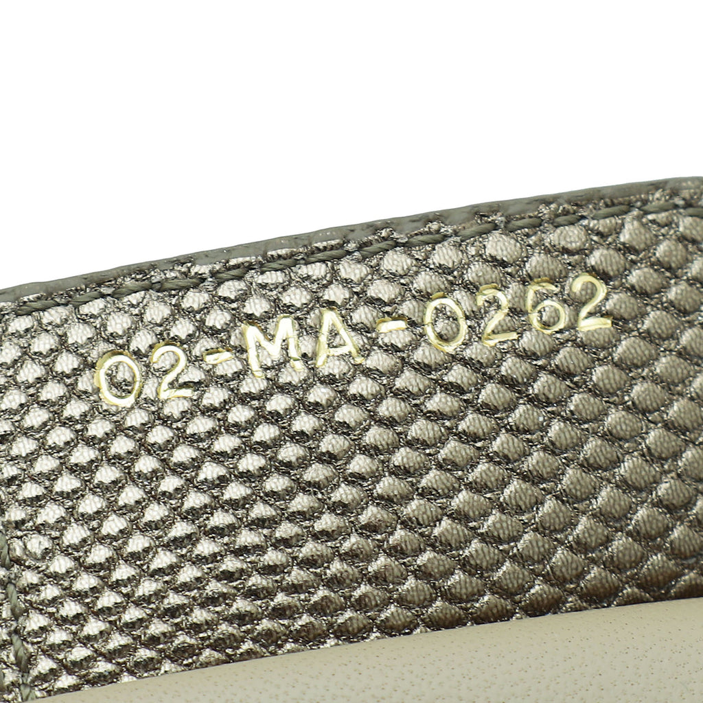 Christian Dior Metallic Olive Green Karung Small Caro Bag