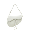 Christian Dior White Saddle Ultra Matte Medium Bag