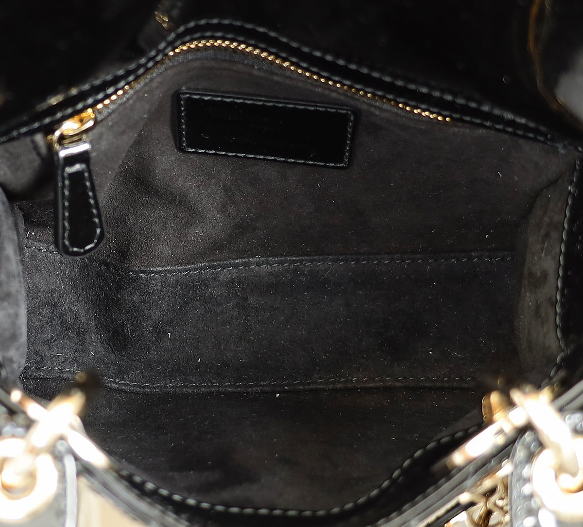 Christian Dior Black Lady Dior Mini Chain Bag