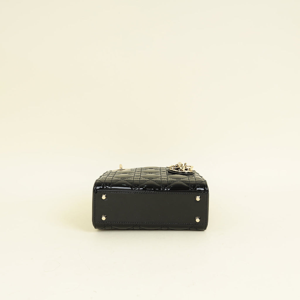 Christian Dior Black Lady Dior Mini Chain Bag