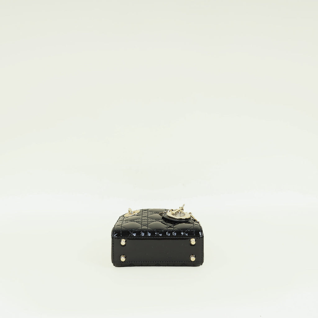 Christian Dior Black Lady Dior Micro Bag