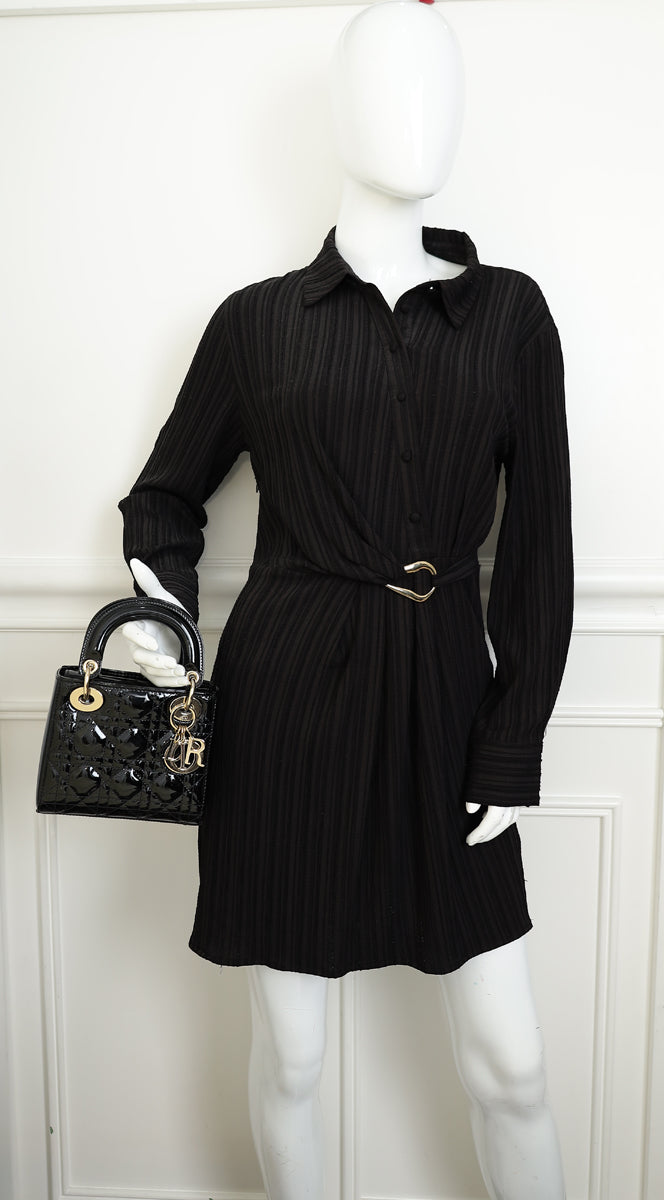 Christian Dior Black Lady Dior Mini Chain Bag