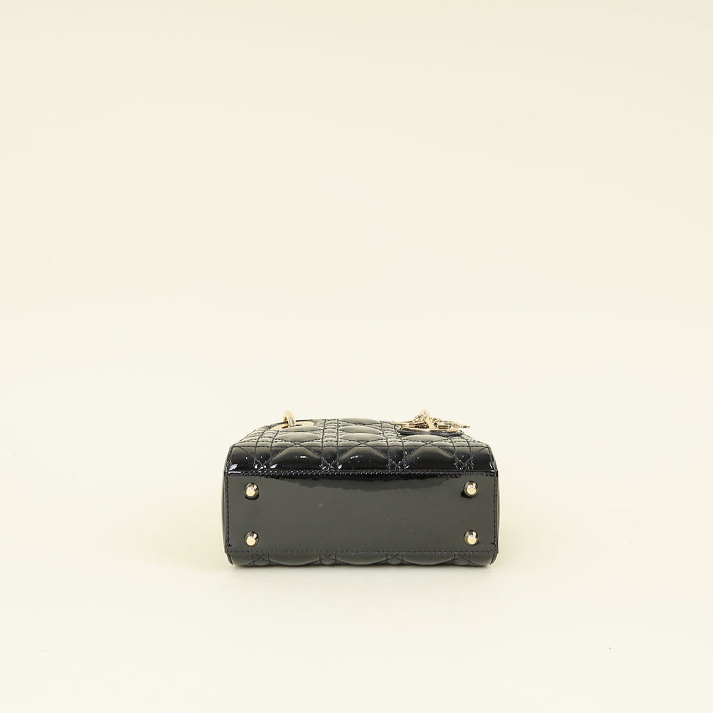 Christian Dior Black Lady Dior Mini Chain Bag