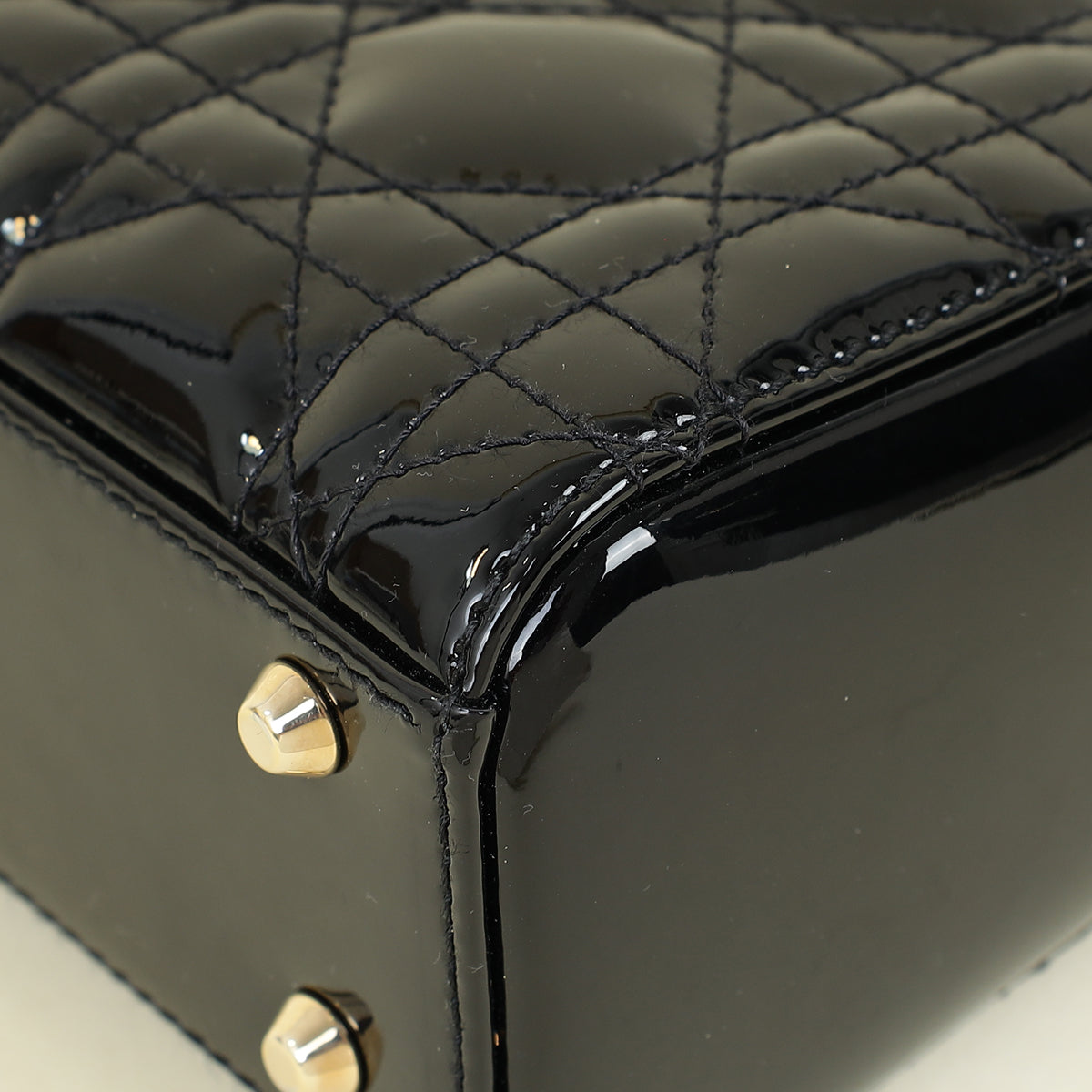 Christian Dior Black Lady Dior Mini Chain Bag