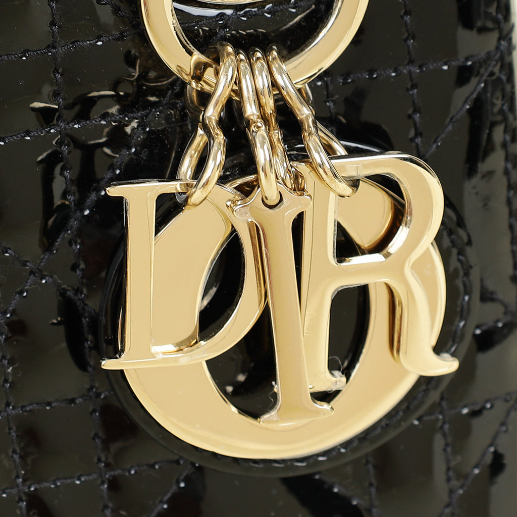 Christian Dior Black Lady Dior Mini Chain Bag