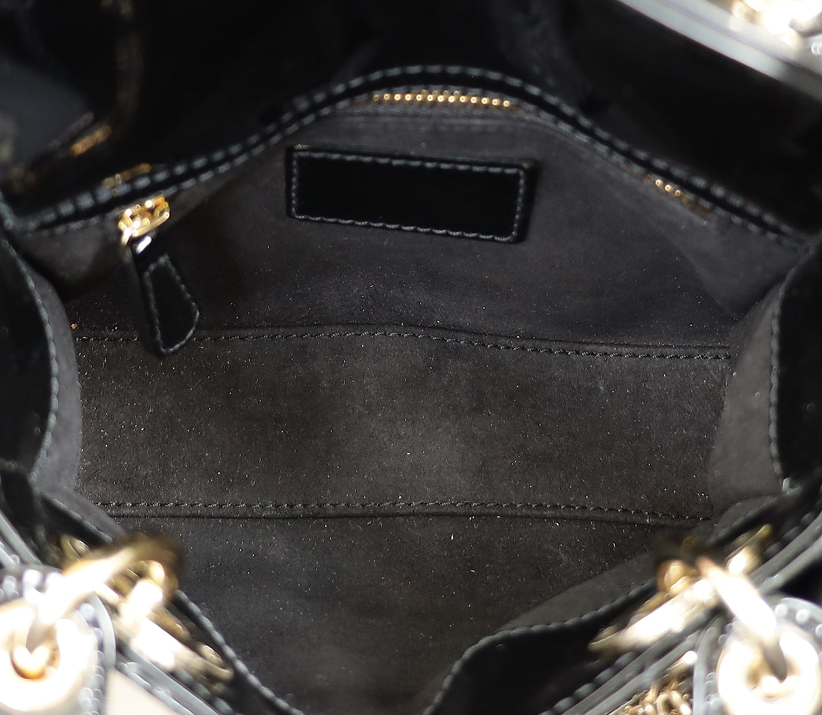 Christian Dior Black Lady Dior Mini Chain Bag