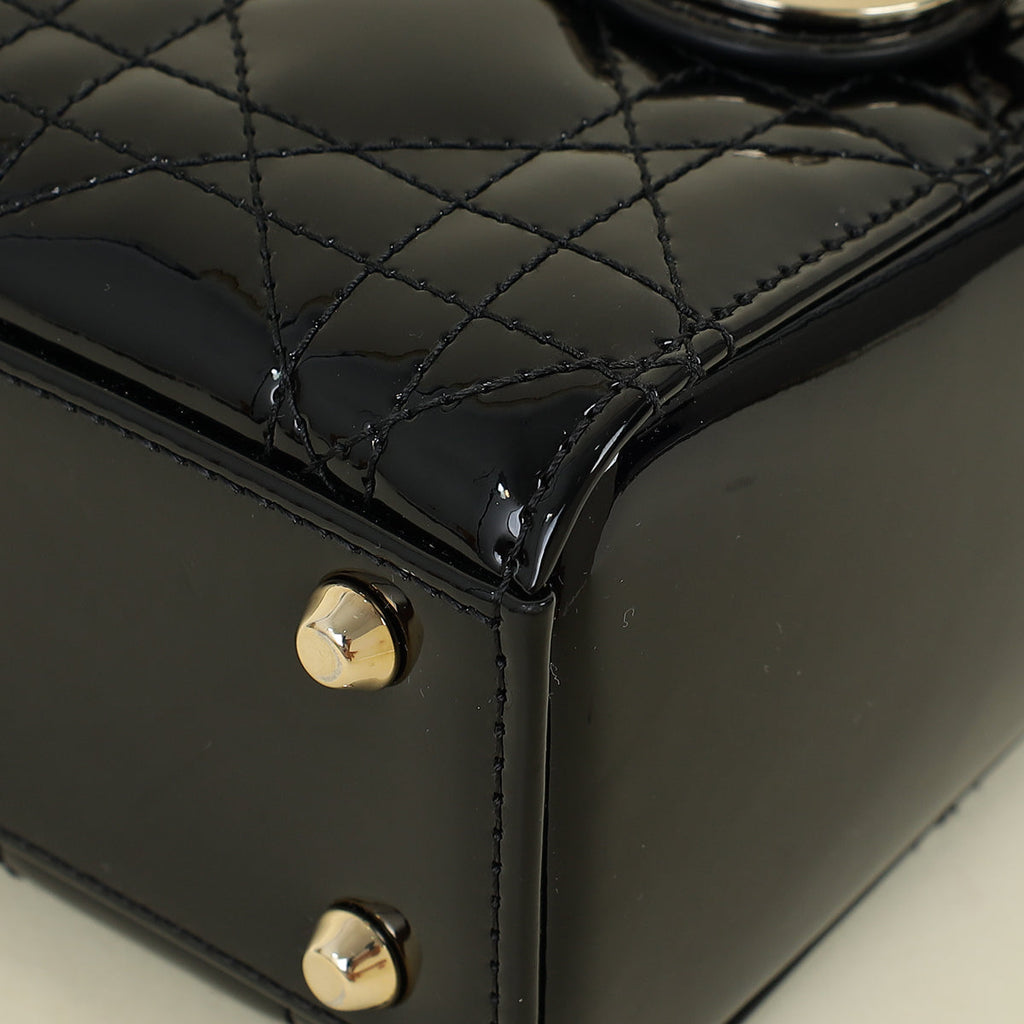 Christian Dior Black Lady Dior Mini Chain Bag