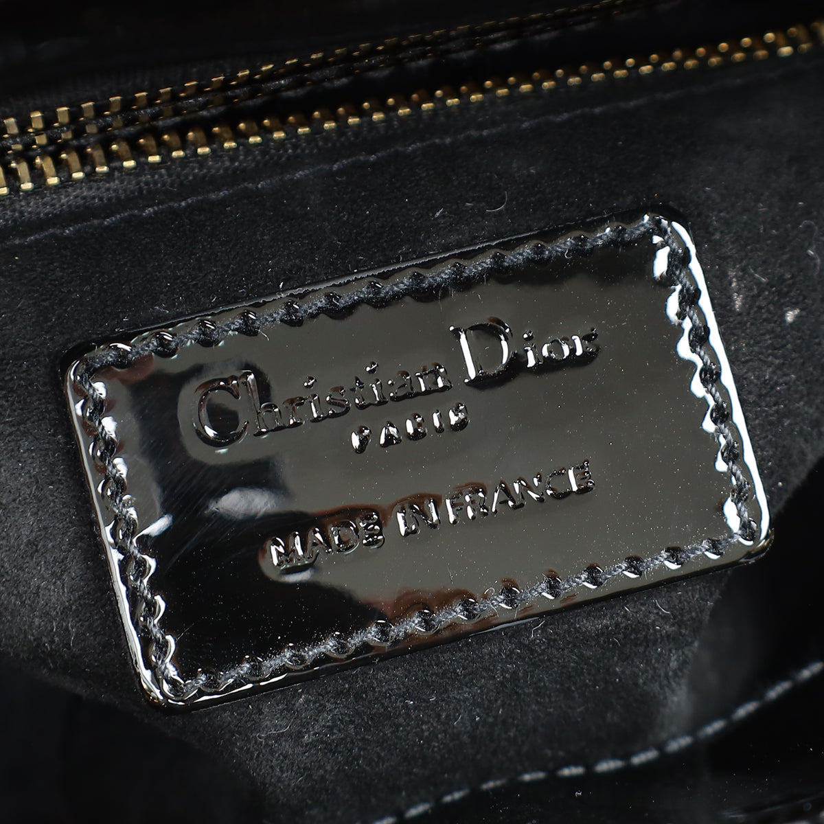 Christian Dior Black Lady Dior Mini Chain Bag