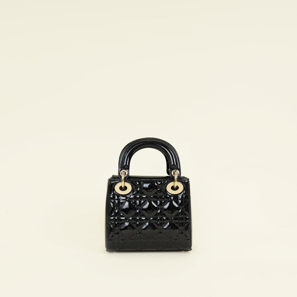 Christian Dior Black Lady Dior Mini Chain Bag