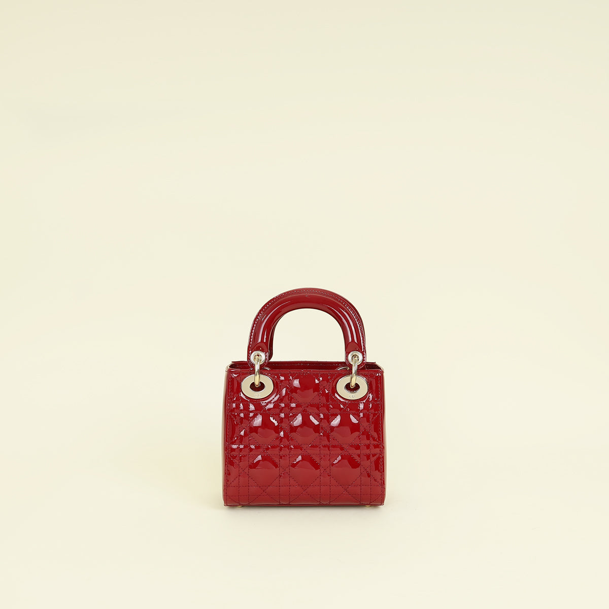 Christian Dior Cherry Red Lady Dior Mini Chain Bag