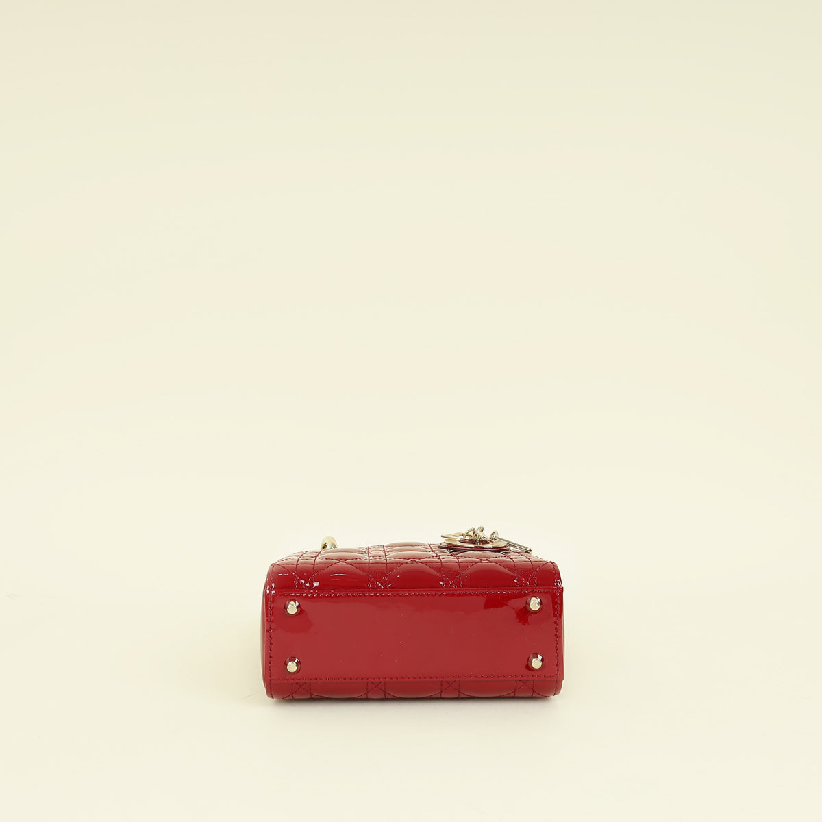Christian Dior Cherry Red Lady Dior Mini Chain Bag