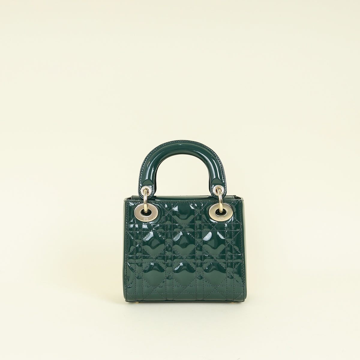 Christian Dior Emerald Green Lady Dior Mini Chain Bag