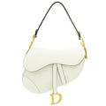 Christian Dior White Saddle Medium Bag