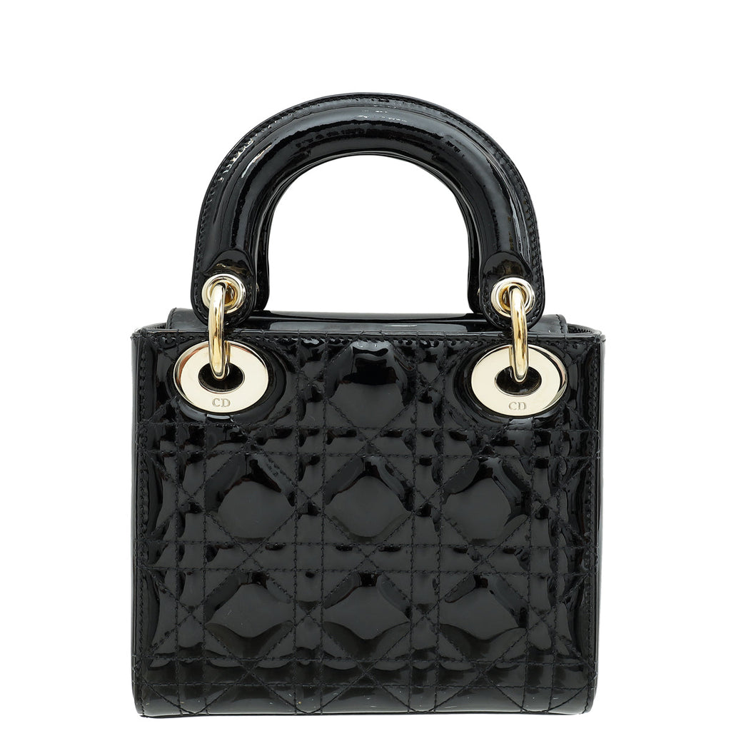 Christian Dior Black Chain Mini Lady Dior Bag