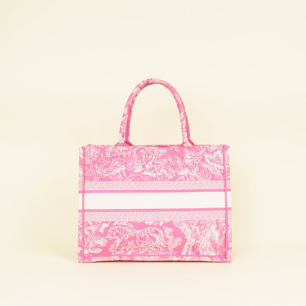 Christian Dior Bicolor Toile De Jouy Book Tote Medium Bag