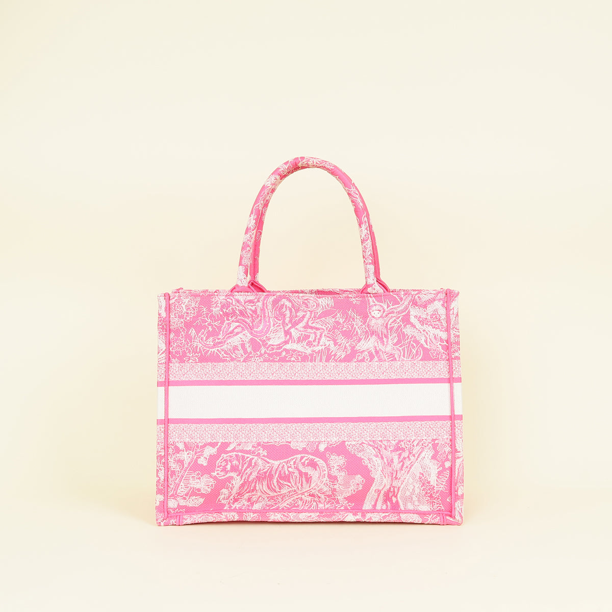 Christian Dior Bicolor Toile De Jouy Book Tote Medium Bag
