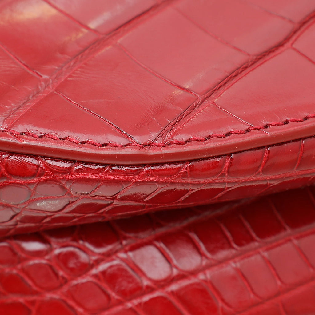 Christian Dior Dark Red Saddle Mini Bag