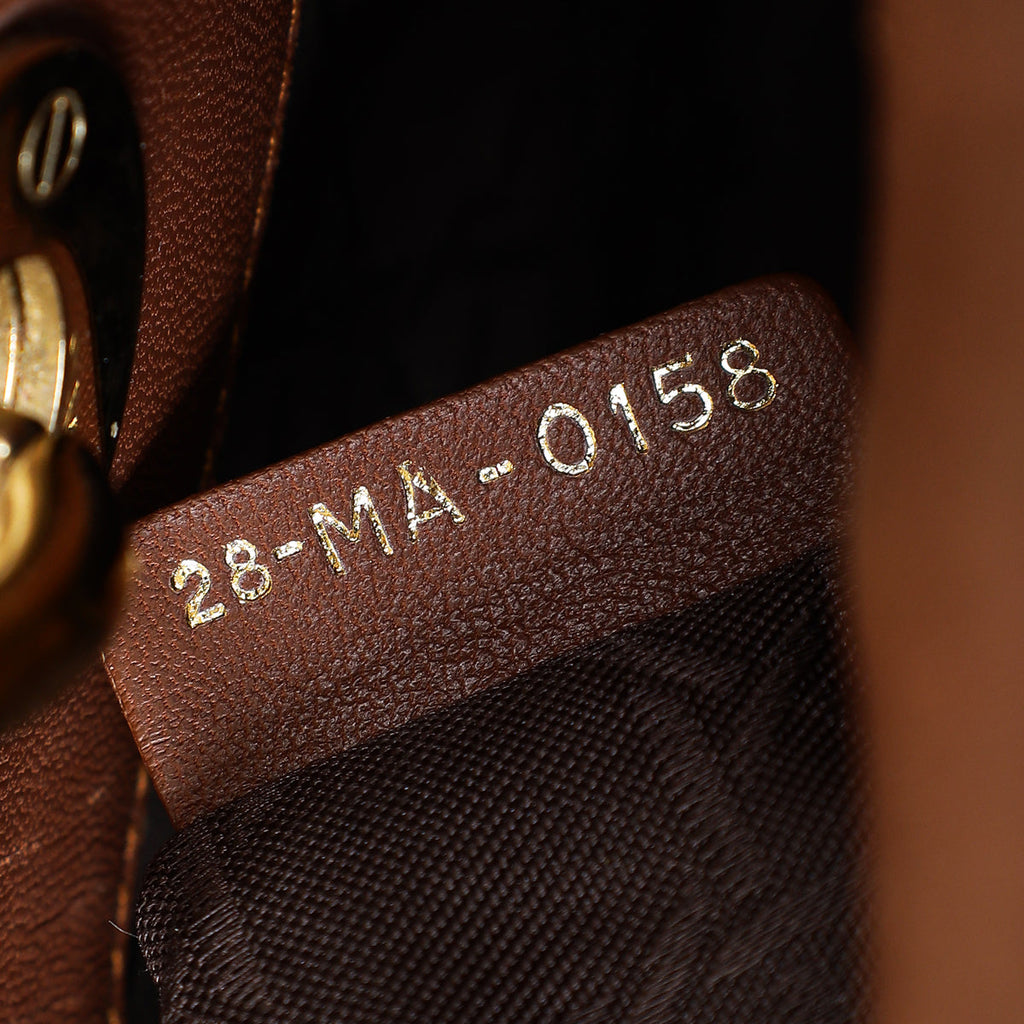 Christian Dior Brown Mini Lady Dior Bag