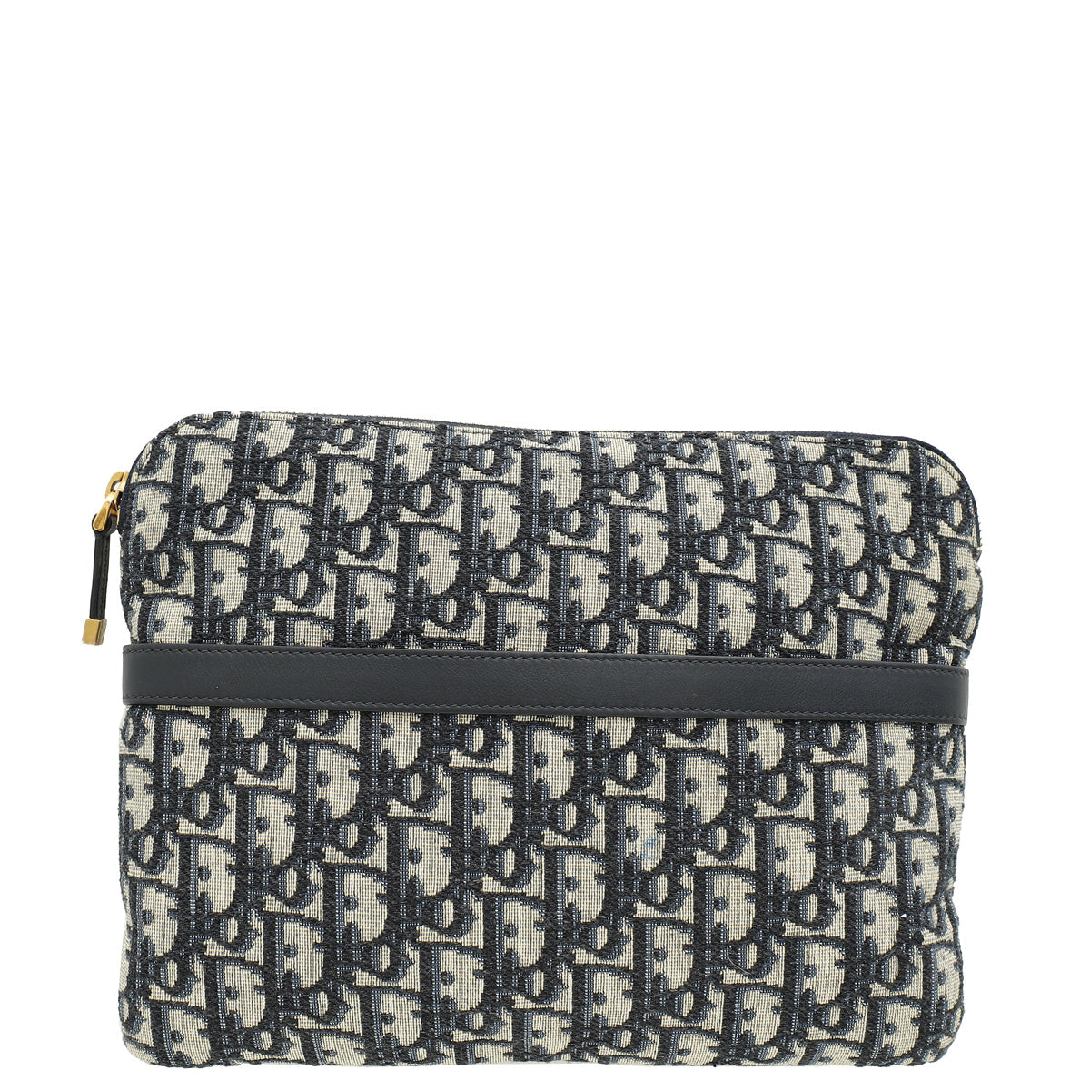 Christian Dior Navy Blue Oblique Dior Travel Travel Kit Pouch