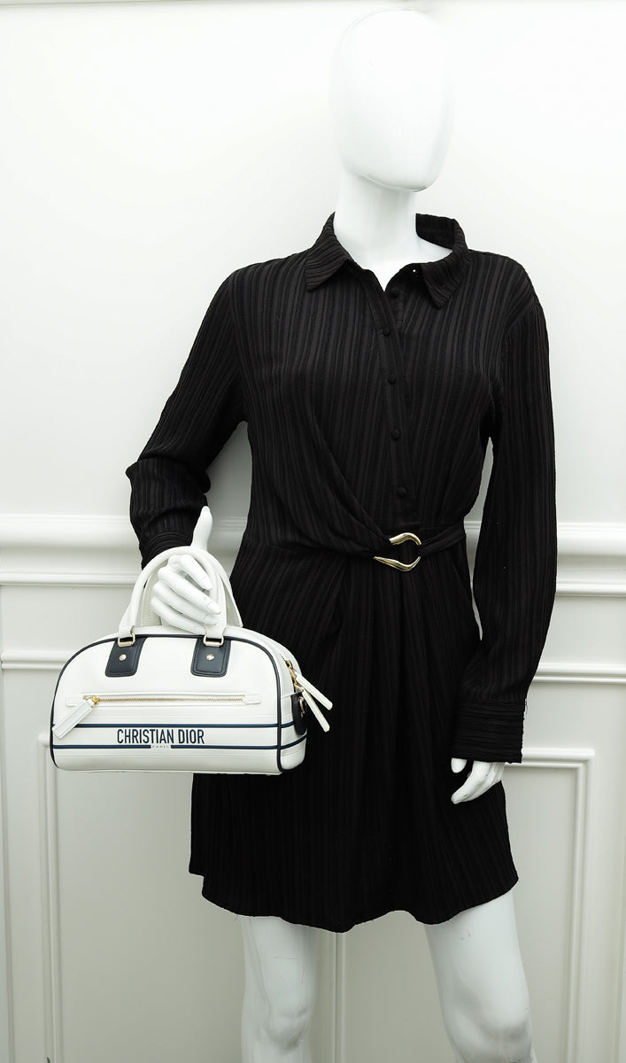 Christian Dior Bicolor Vibe Zip Small Bowling Bag