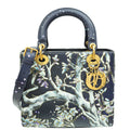Christian Dior Dark Blue L.E  Lady Dior Raqib Shaw Medium Bag