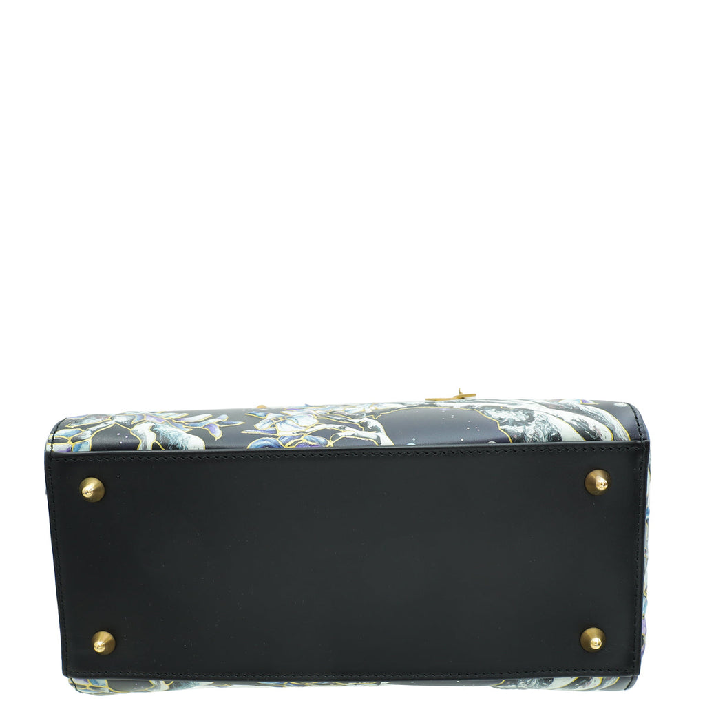Christian Dior Dark Blue L.E  Lady Dior Raqib Shaw Medium Bag